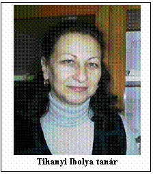 Szvegdoboz:  Tihanyi Ibolya tanr