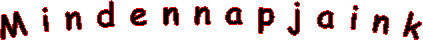 M i n d e n n a p j a i n k