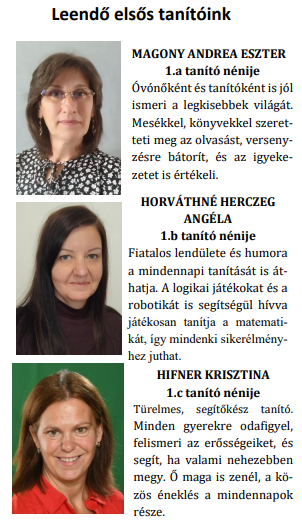 LEENDŐ ELSŐS TANÍTÓINK